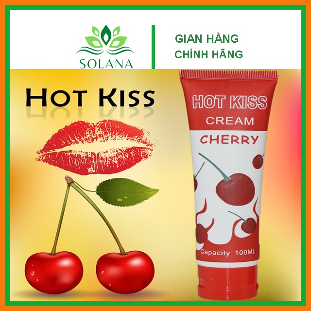 Gel bôi trơn vùng kín Hot Kiss Hương Cherry 100ml cam kết hàng chính hãng SOLANA