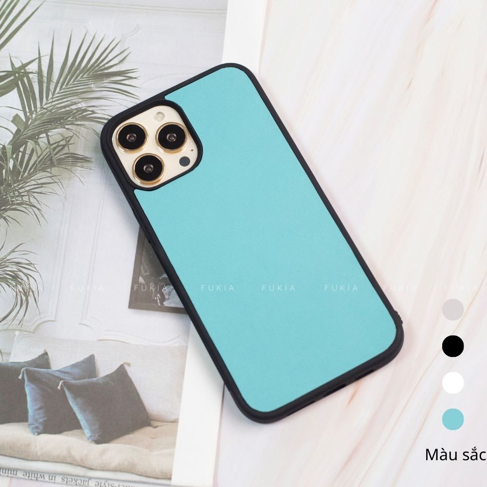 Ốp da thủ công viền đen Swift dành cho IPhone 14/14Plus/14Pro/14Promax/13/13Pro/13Promax/12/12Pro/12Promax ODTC107