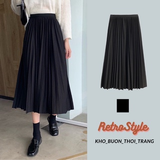 Chân váy xếp ly dáng dài kiểu Hàn Quốc