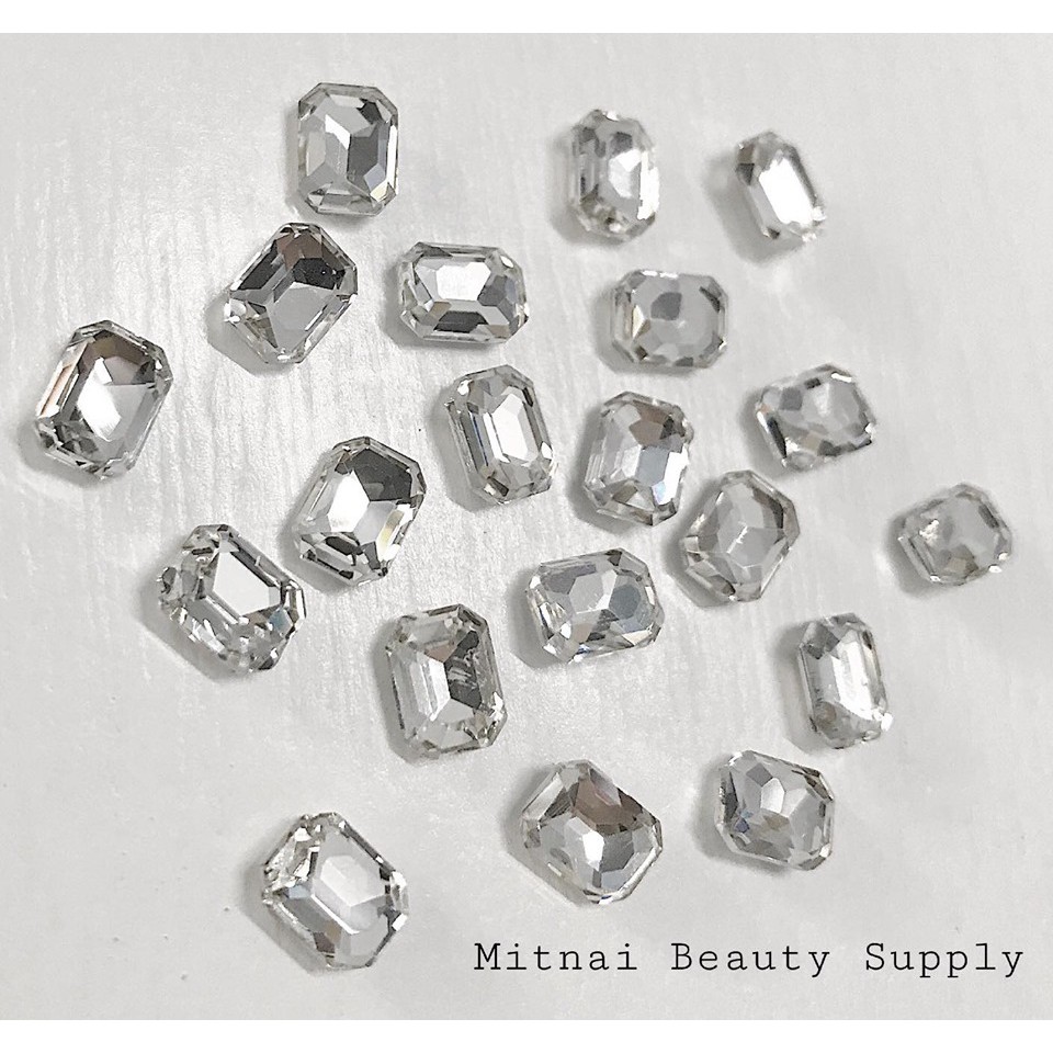 đá khối nails siêu sáng 4*6mm set 10v