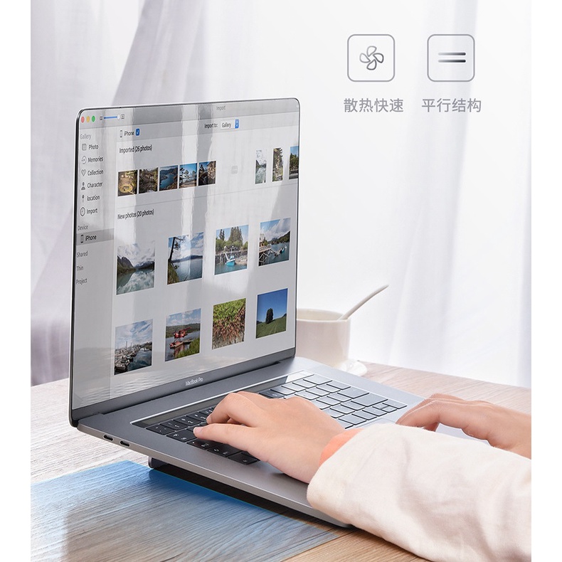 ❤️ KickFlip Đế Tản Nhiệt Laptop, Macbook ❤️ Siêu Mỏng Dạng Dán &amp; Gập Dưới Lưng Máy