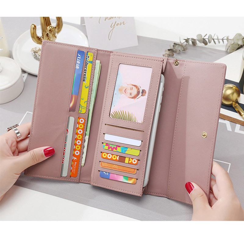 Ví dài thiết kế thời trang đơn giản tiện lợi dành cho nữ