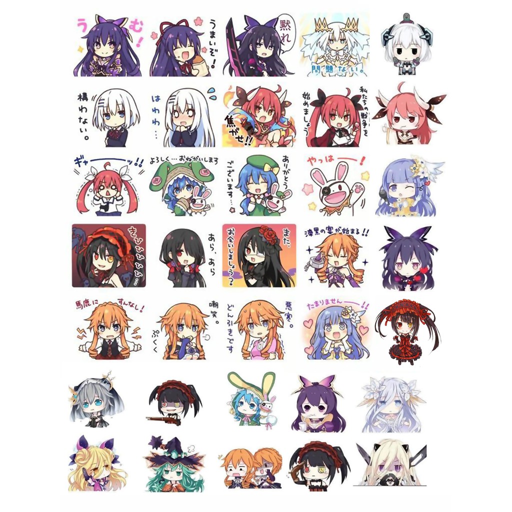 set 35 sticker date alive/ hình dán date alive