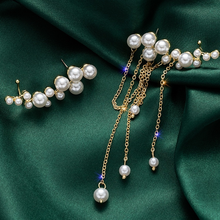 Bông Tai Dạng Kẹp Đính Ngọc Trai Thời Trang Cao Cấp Phong Cách Hàn Quốc Cho Nữ