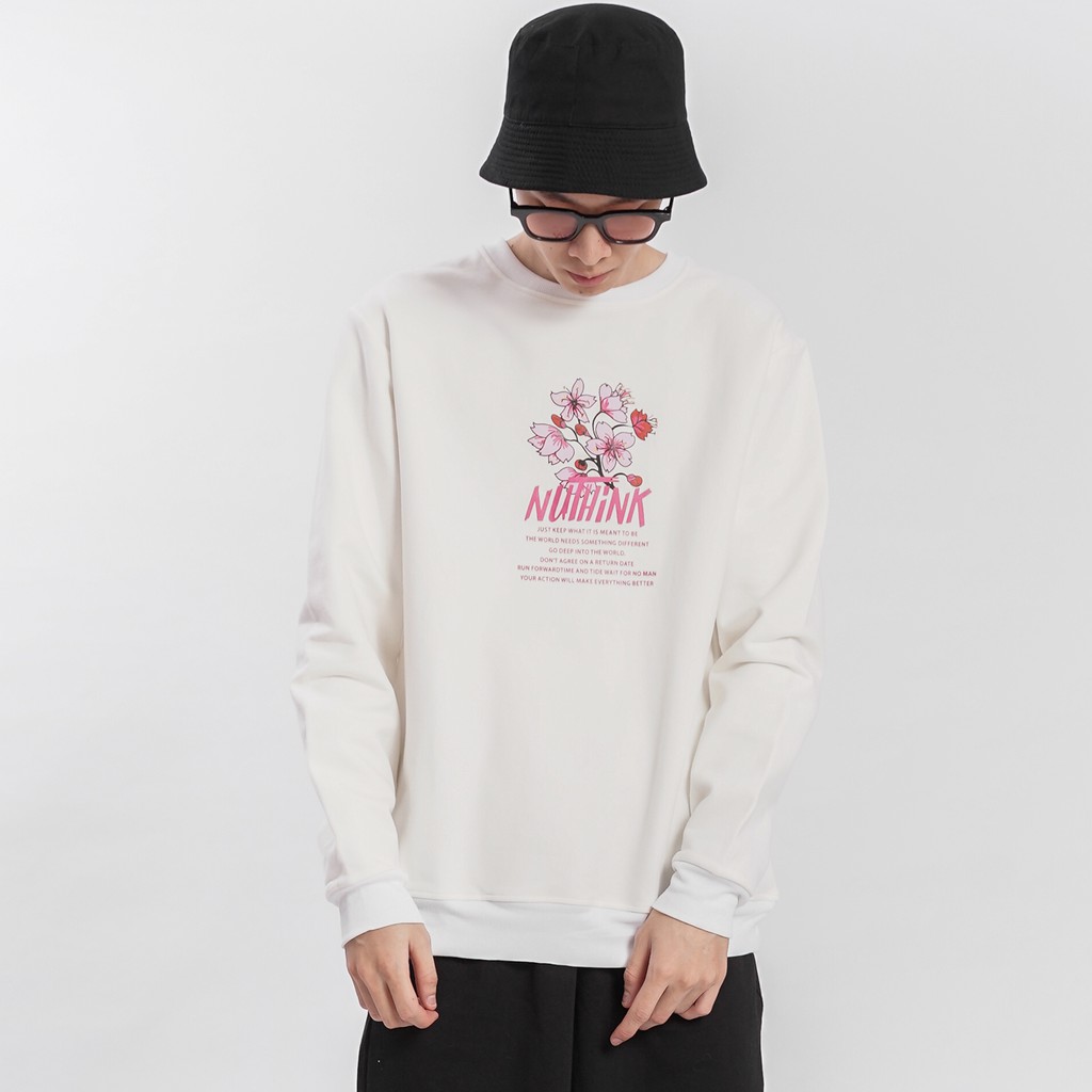 Áo SWEATER FLOWER Unisex N7 Dài Tay Oversize Nỉ Nam Nữ Basic Form Rộng Hàn Quốc Ulzzang Phong Cách Cá Tính | BigBuy360 - bigbuy360.vn