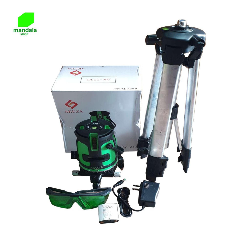Máy lazer cân mực 5 tia xanh Azuka - máy cân băng AZUKA 5 tia xanh