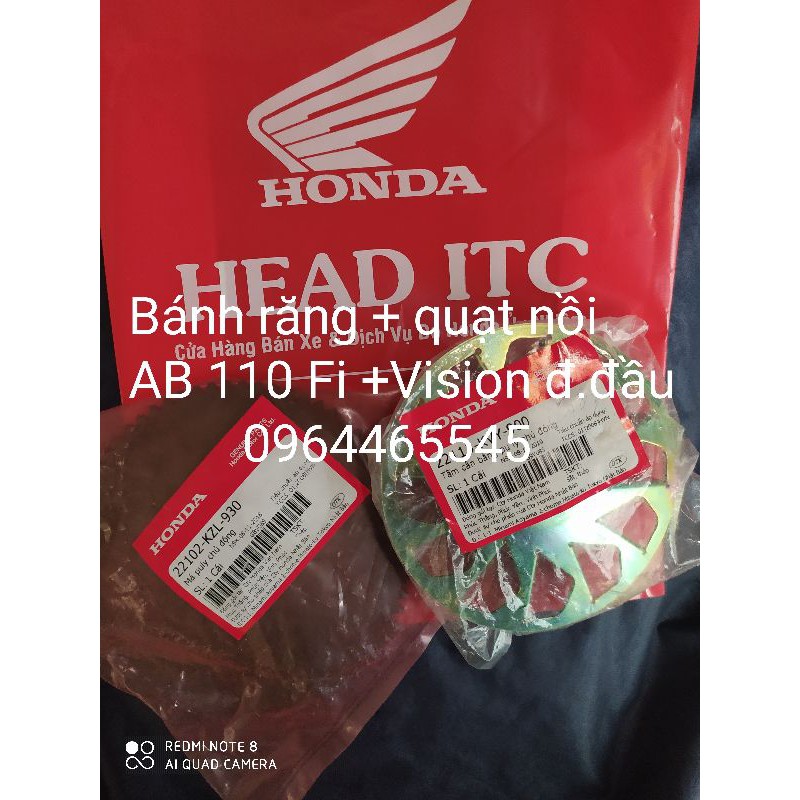 Bánh răng nồi trước AB 110 Fi + Vision đời đầu hàng zin chính hãng Honda VN