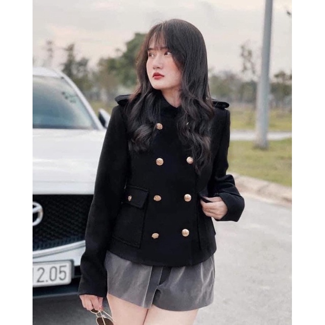 Áo khoác dạ zara mẫu 8 cúc new tag cực đẹp.