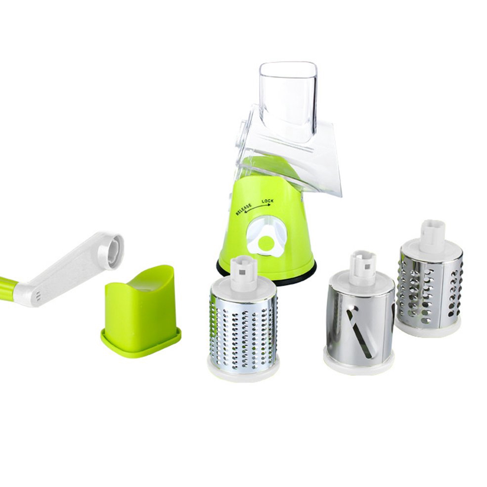 •NEW•Multifunctional Vegetable Shredder Rotary Grater Slicer Roller Shape Handle