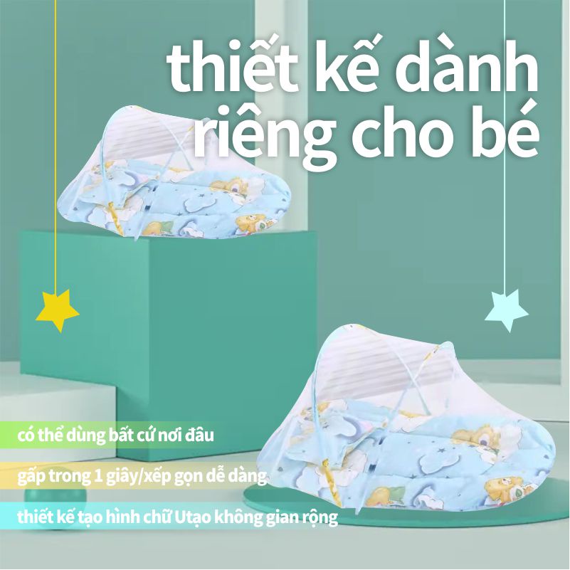 Màn Chụp Chống Muỗi Gấp Gọn Tiện Lợi An Toàn Tuyệt Đối Cho Bé