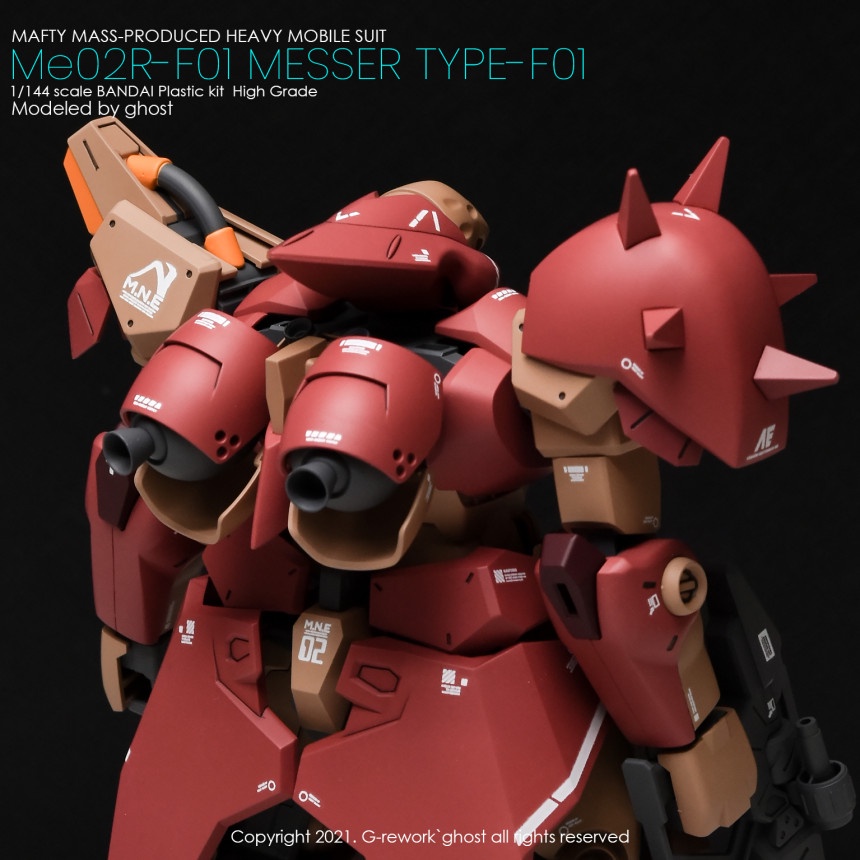 Decal nước sticker cho mô hình HG Me02R F01 Messer Type F01 bandai - tunghondaGamer