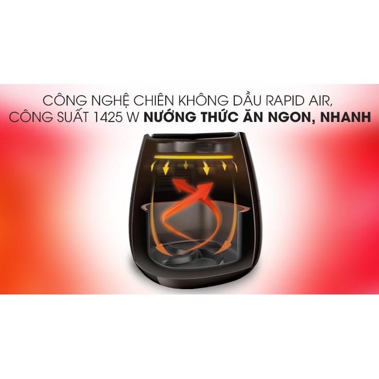 Nồi chiên không dầu Philips HD9218 3 lít – Hàng Chính Hãng – Bảo Hành 2 Năm Toàn Quốc