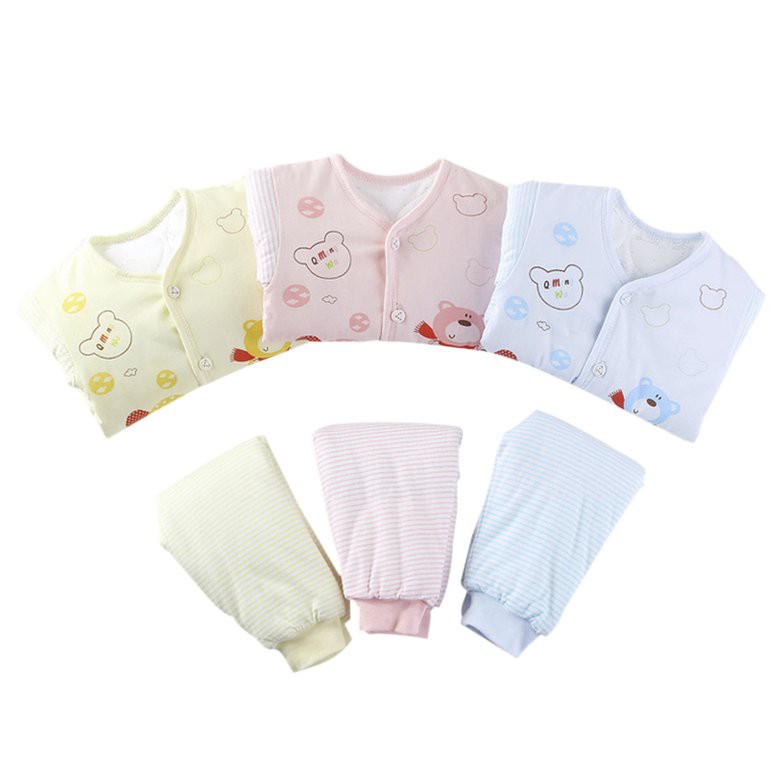 Bộ Quần Áo Cotton Ấm Áp Cho Trẻ Sơ Sinh