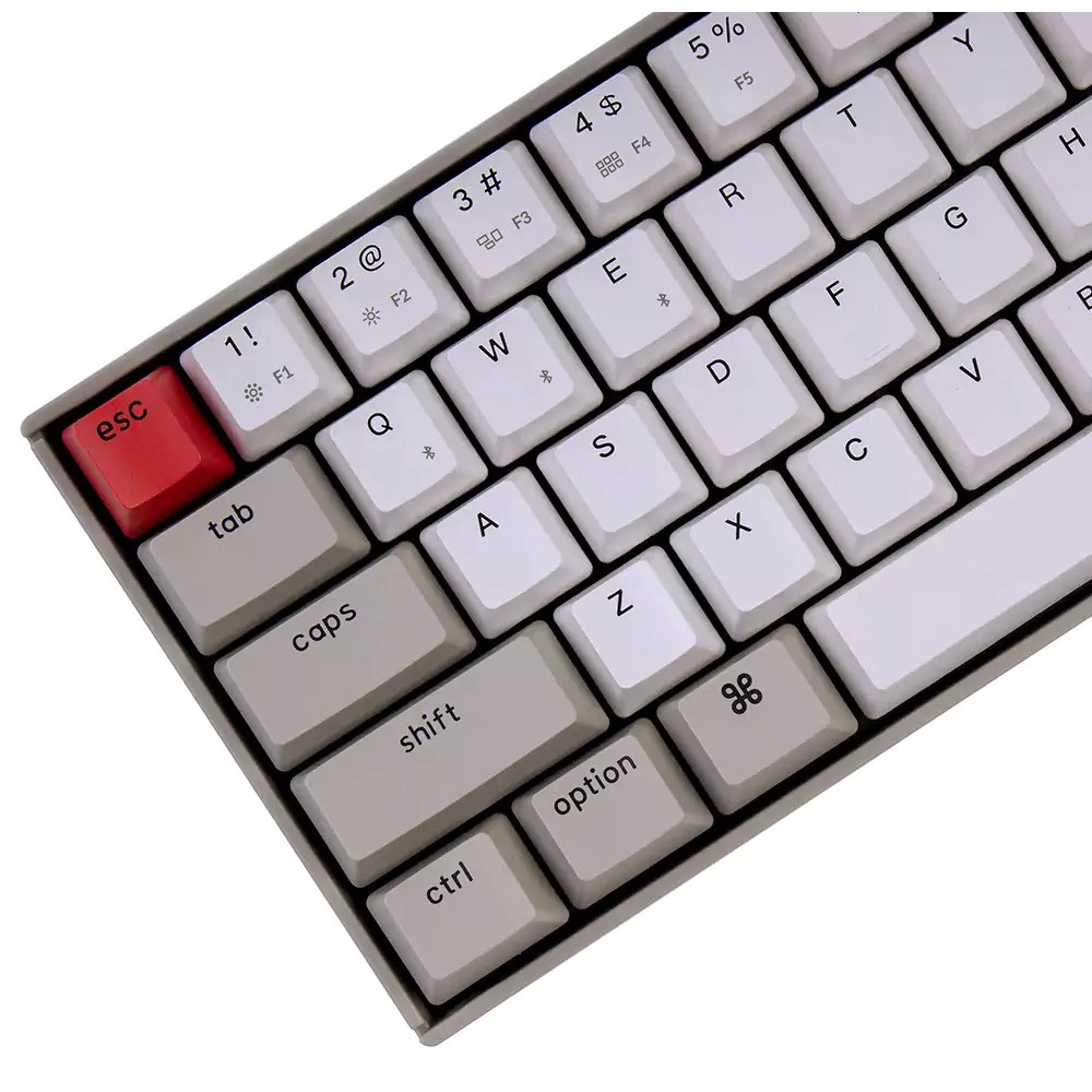 Bàn Phím Cơ Không Dây KeyChron K6 Retro Bản Nhôm Không LED Có Hotswap, Switches Gateron, Keycap ABS, Bluetooth 5.1