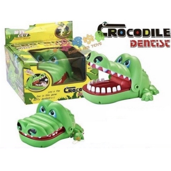 Hộp đồ chơi cá sấu cắn tay bằng nhựa 2205A
