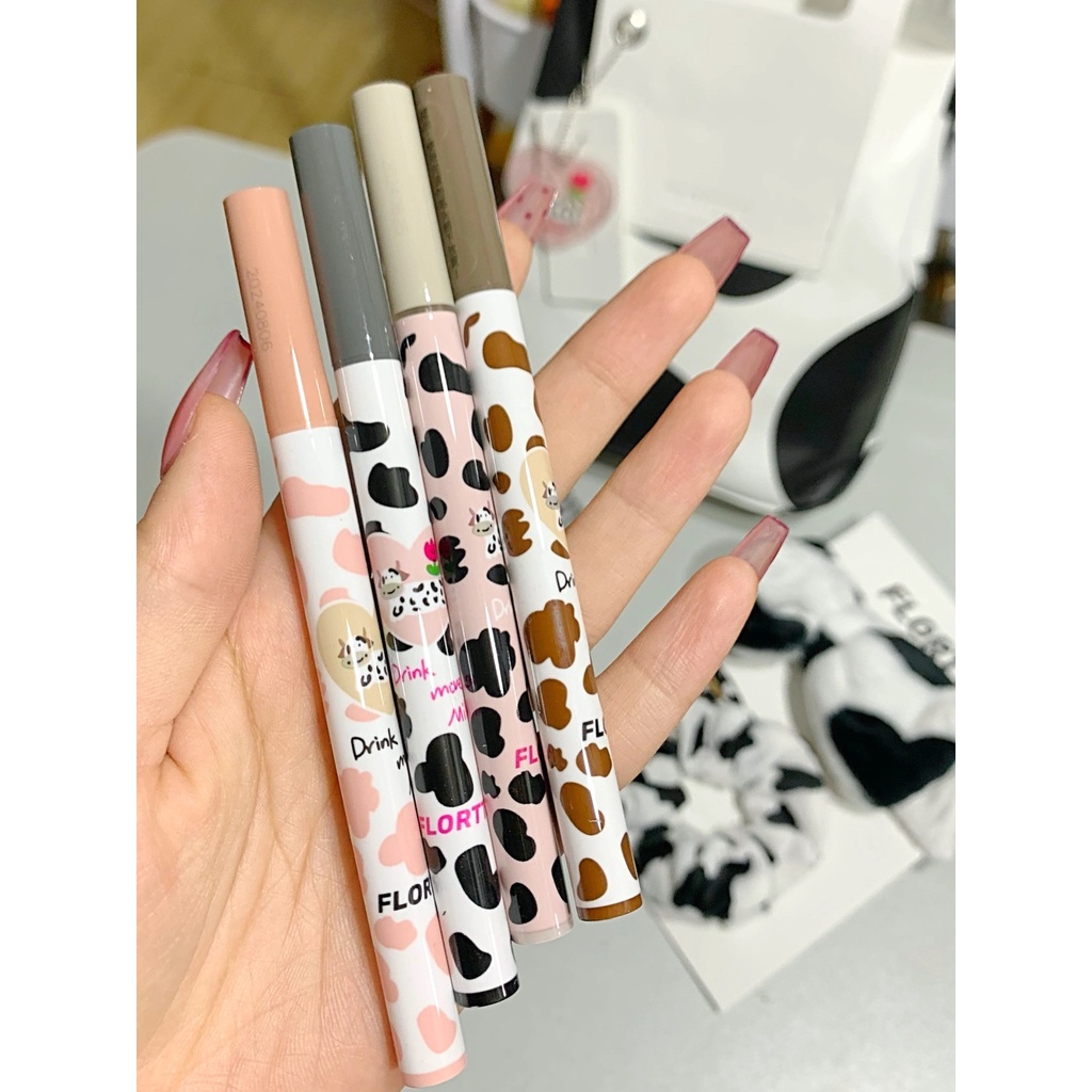 Bút kẻ mắt nước FLORTTE màu nâu tự nhiên kháng nước lâu trôi