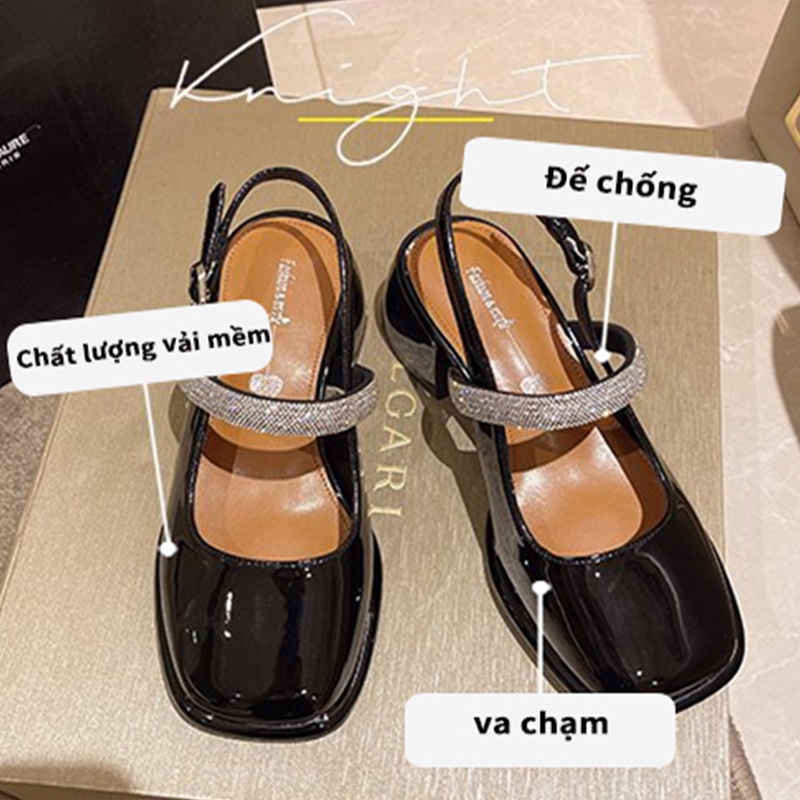Giày búp bê nữ đế cao 5p, giày cao gót 5p phong cách tiểu thư, giày lolita nữ xinh xắn