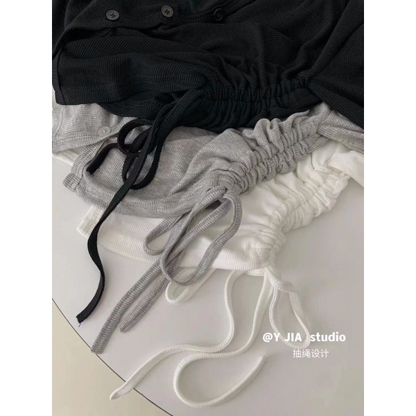 ( Ảnh thật ) 2260 set áo cardigan dây rút và áo dây