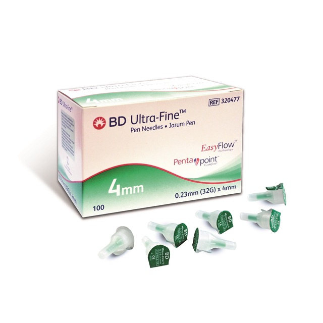 Kim bút BD Ultra-Fine, Kim bánh ú, kim lắp bút chích tiểu đường.