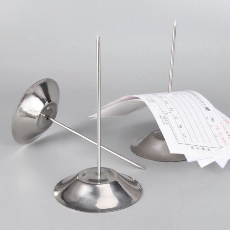 Cây ghim bill giấy hóa đơn Cây cắm order inox xiên order inox