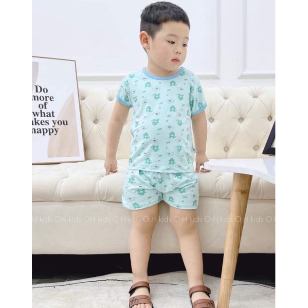 Bộ bé trai bé gái tay ngắn minky mom chất thun lạnh