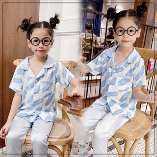 bộ pijama lụa satin cho bé 9-21kg