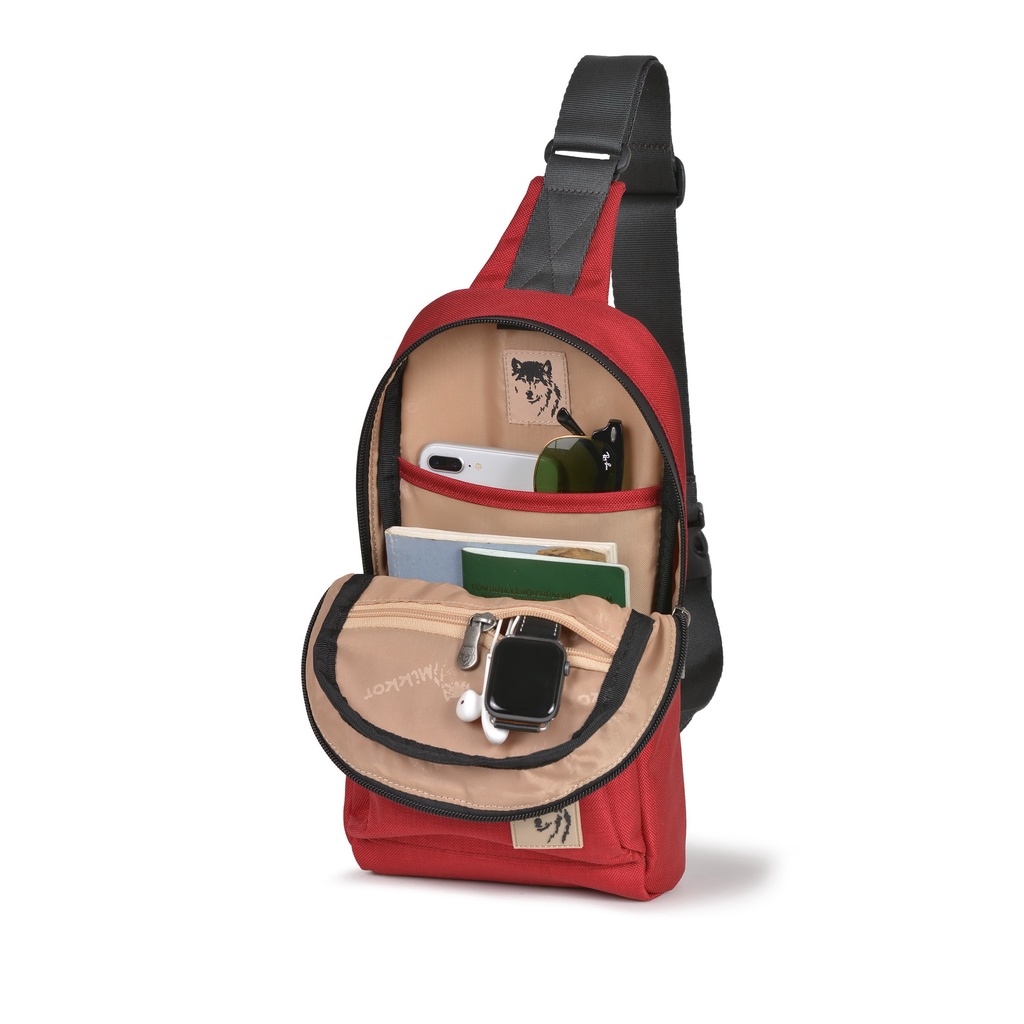 Túi đeo chéo thời trang Mikkor Clarence - Red