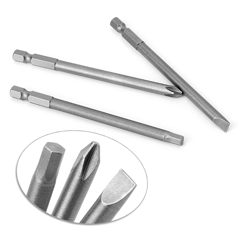 Bộ 10 Mũi Khoan Thép Torx Slotted PH2 S2 Chuôi Lục Giác 1 / 4 100mm