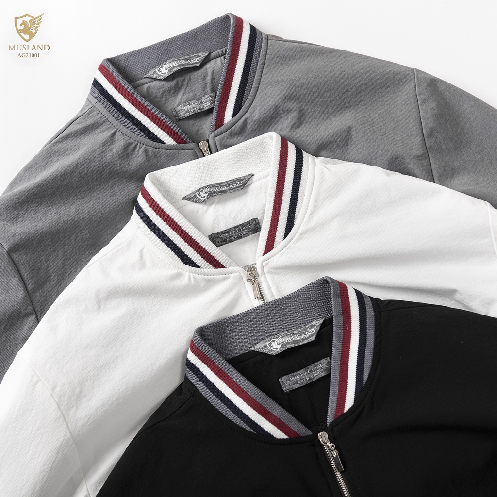 Áo Khoác Gió Windy Bomber Jacket AG21001 Musland - Áo Khoác Gió Chất Liệu Nỉ Chống Thấm Nước, Giữ Ấm Tốt