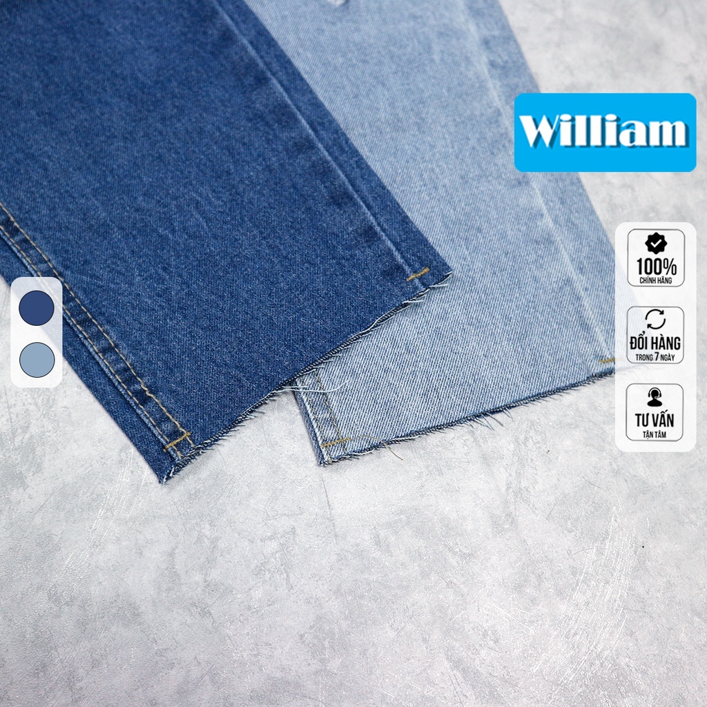 Quần jean nữ baggy ống rộng rách gối, chất jean denim cực đẹp William - AT170