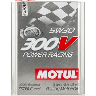 Dầu nhớt tổng hợp hàng đầu cao cấp xe tay ga Motul 300V Power Racing 5W-30 (motul racing) can 2L