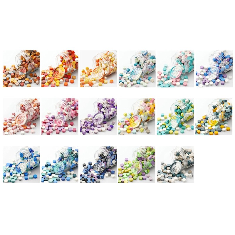 Hộp 180 hạt sáp niêm phong đóng dấu trang trí bao thư thiệp cưới scrapbook