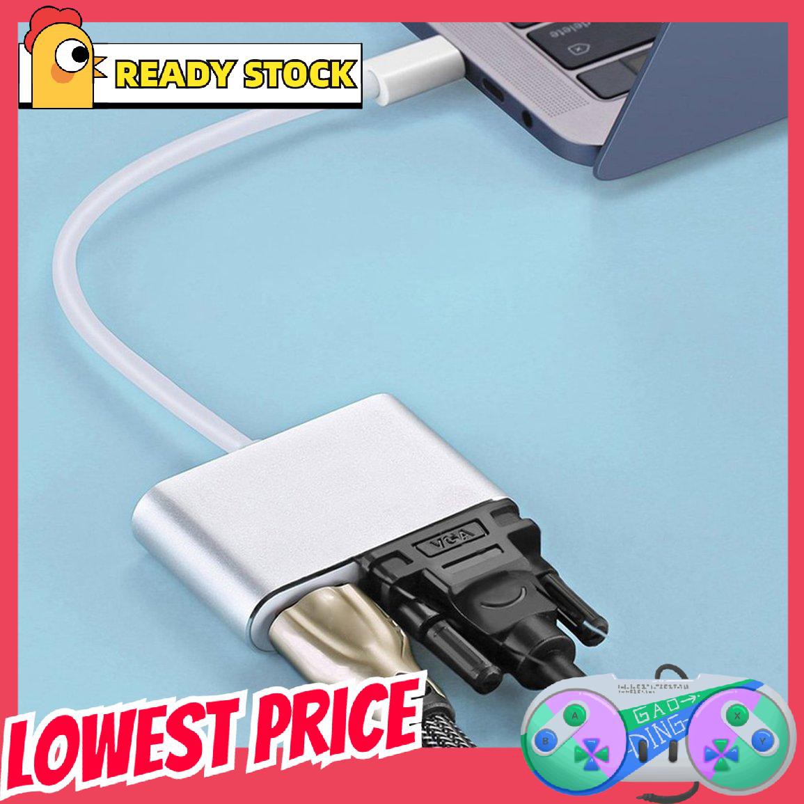 [lovely] Type-c 2-in-1 cable TYPE C TO HDMI cables VGA 4K * 2K USB 3.1 to HDMI lines VGA practical portable line