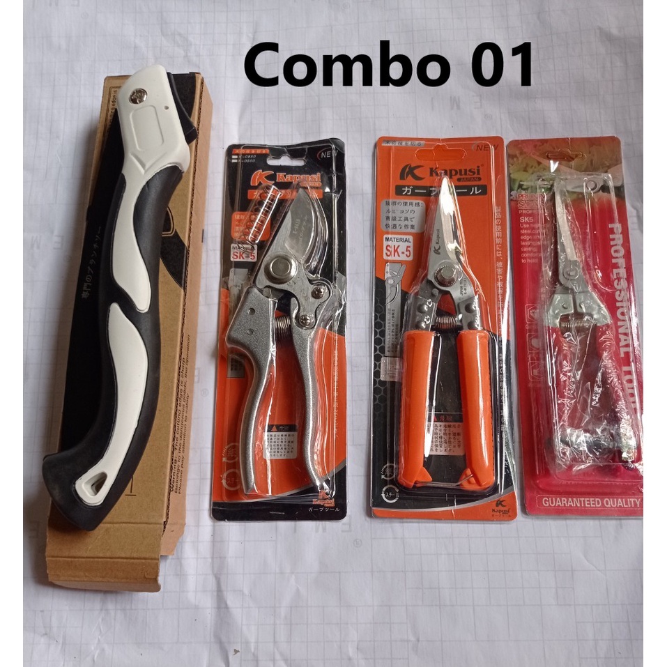 Combo kéo cắt cành tỉa cành,bonsai cây cảnh cưa kéo