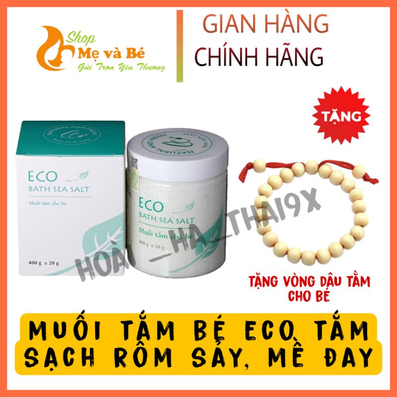 Muối Tắm Bé Sinh Dược Eco 400g (Có tem chống hàng giả)-RỬA MẶT, GỘI ĐẦU, TẮM KHÔNG CẦN TRÁNG LẠI, MẸ CHĂM BÉ NHÀN TÊNH