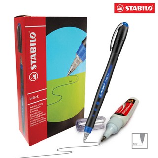 Combo Bút Bi STABILO Bl@ck BLKF (Bộ 10 Bút) + Bút Xoá Correction Pen CPS88