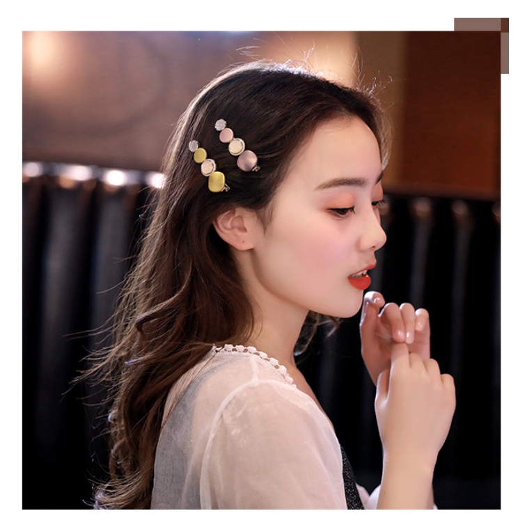 Kẹp Tóc Đính Đá Màu Sắc Ngọt Ngào Phong Cách Retro Thời Trang Cho Nữ