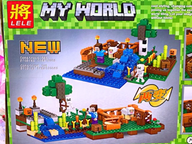 Đồ Chơi Lắp Ráp, Xếp Hình Minecraft Khu Nông Trại Chăn Nuôi 33184-267 mảnh