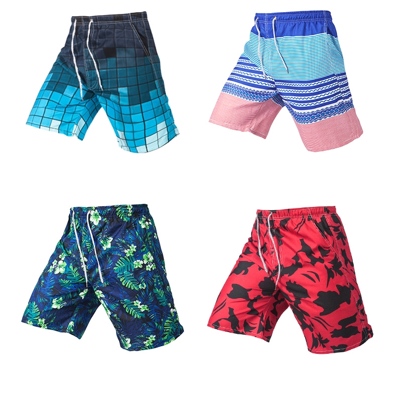Quần short đi biển nhanh khô thời trang mùa hè cho nam Size L-4XL