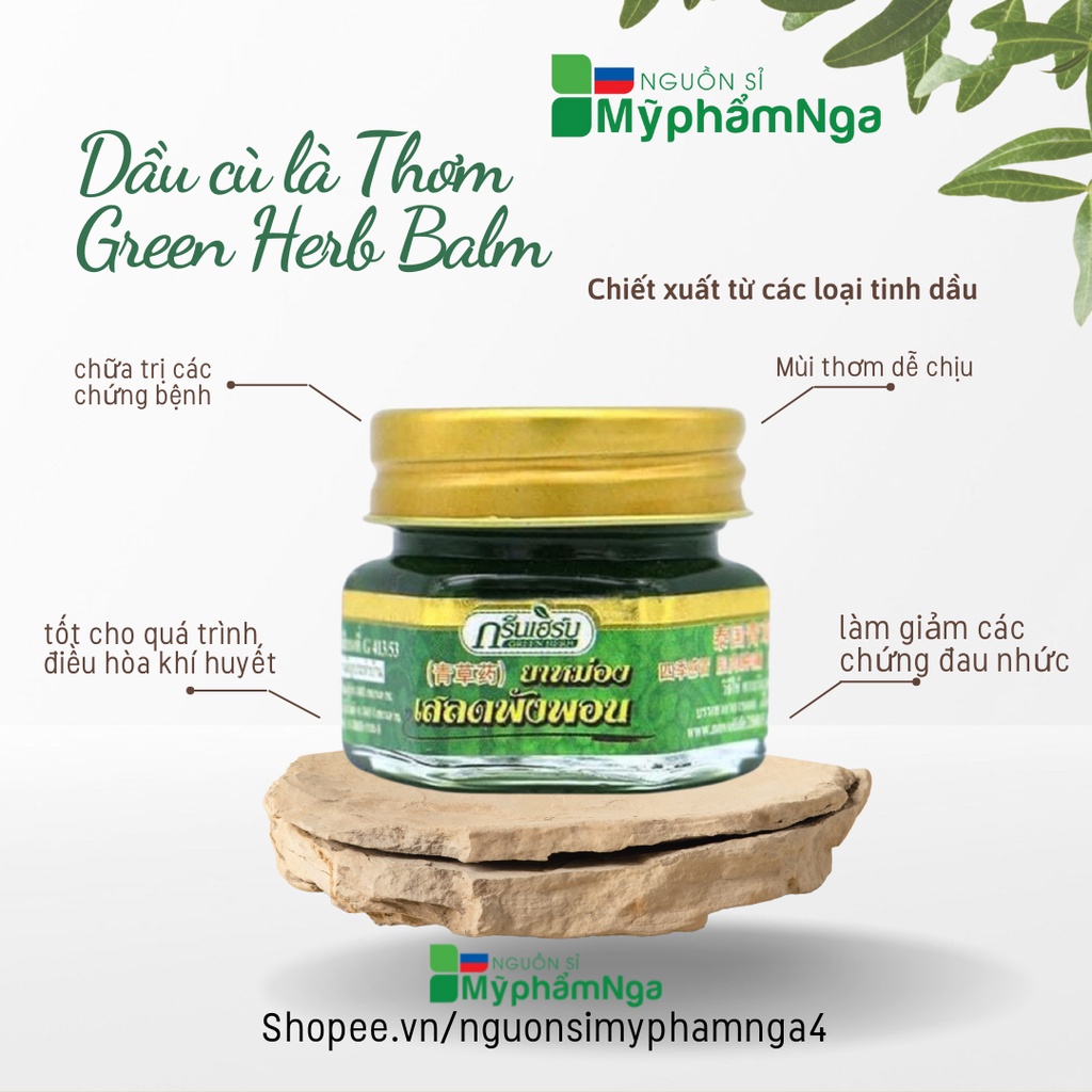 Dầu cù là Thơm Green Herb Balm Thái Lan