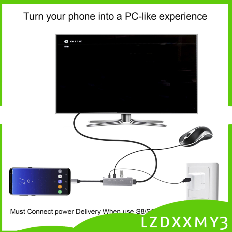 HOT Aluminum USB C Hub Type C to 4K HDMI USB 3.0 2.0 PD Port for MacBook Pro | BigBuy360 - bigbuy360.vn