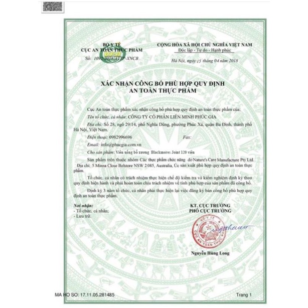 Viên uống bổ xương Blackmores Joint Formula Advanced 120 viên mẫu mới