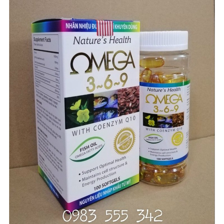 Omega 369 - Hộp 100 viên - Tăng cường dưỡng chất cho mắt giúp mắt sáng