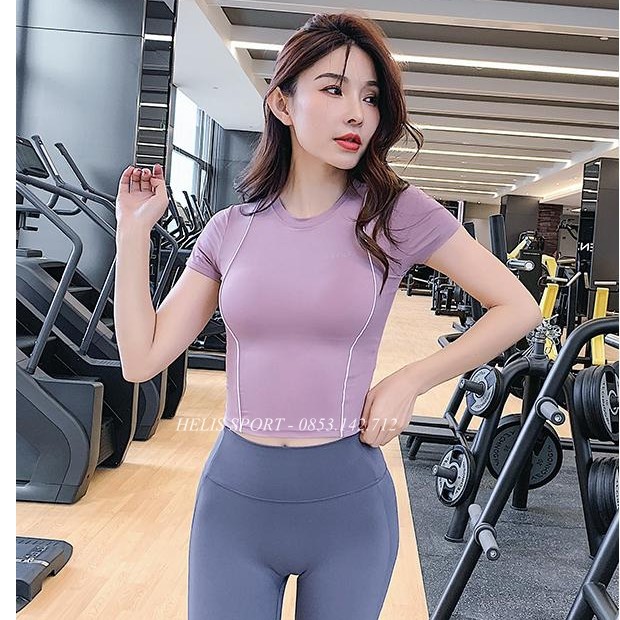 Áo tập gym nữ ❤️𝐂𝐎́ 𝐌𝐔́𝐓 𝐍𝐆𝐔̛̣𝐂❤️ áo thun trơn co giãn thoải mái vải mịn mát bền đẹp cho nữ tập thể thao 𝐆𝐘𝐌𝐒𝐓𝐎𝐑𝐄 2221