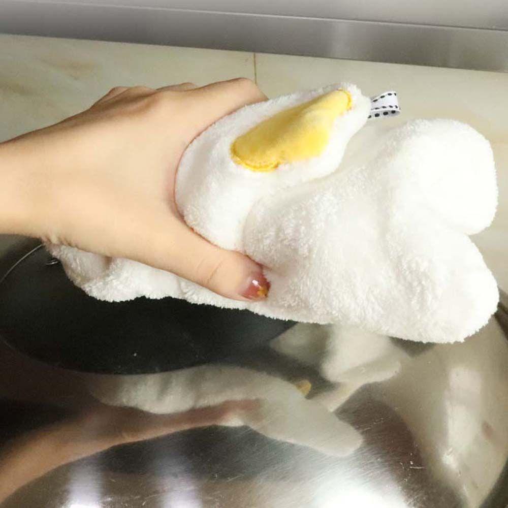 Nickolas Khăn Lau Tay Vải Nhung San Hô Mềm Mại Thấm Hút Nước Có Móc Treo Tiện Dụng