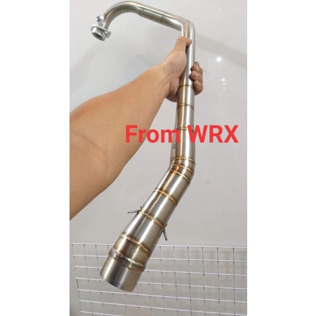 CỔ PÔ 2 KHÚC INOX 304 FORM WRX CHO CÁC LOẠI LON PÔ, SIZE 32 51 CHO  EXCITER WINNER SATRIA SONIC RAIDER WAVE DREAM SIRIUS