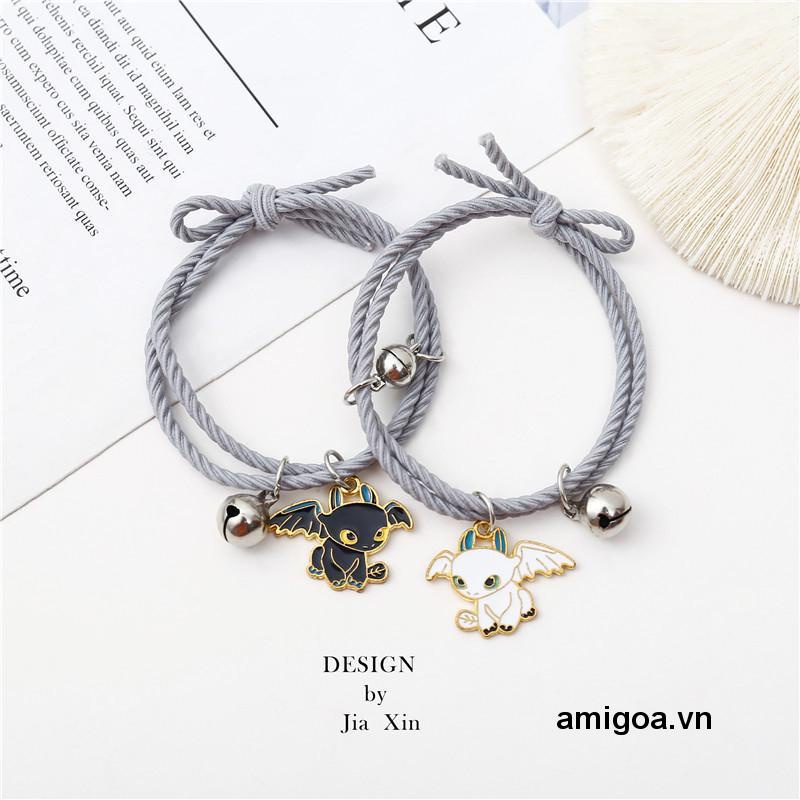 ✨✨Vòng Tay Cặp Đôi Nam Châm Màu Đen Và Trắng Thu Hút Nhau