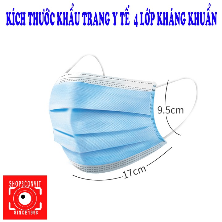 Hộp 50 chiếc khẩu trang y tế kháng khuẩn Lâm Thịnh