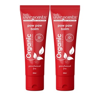 Bộ 2 tuýp Kem đa năng đu đủ hữu cơ Organic Paw Paw Balm Little Innoscents 50ml Hàng Nhập khẩu Chính Hãng Úc
