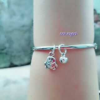 Kiềng tay size 50mm mix charm bạc